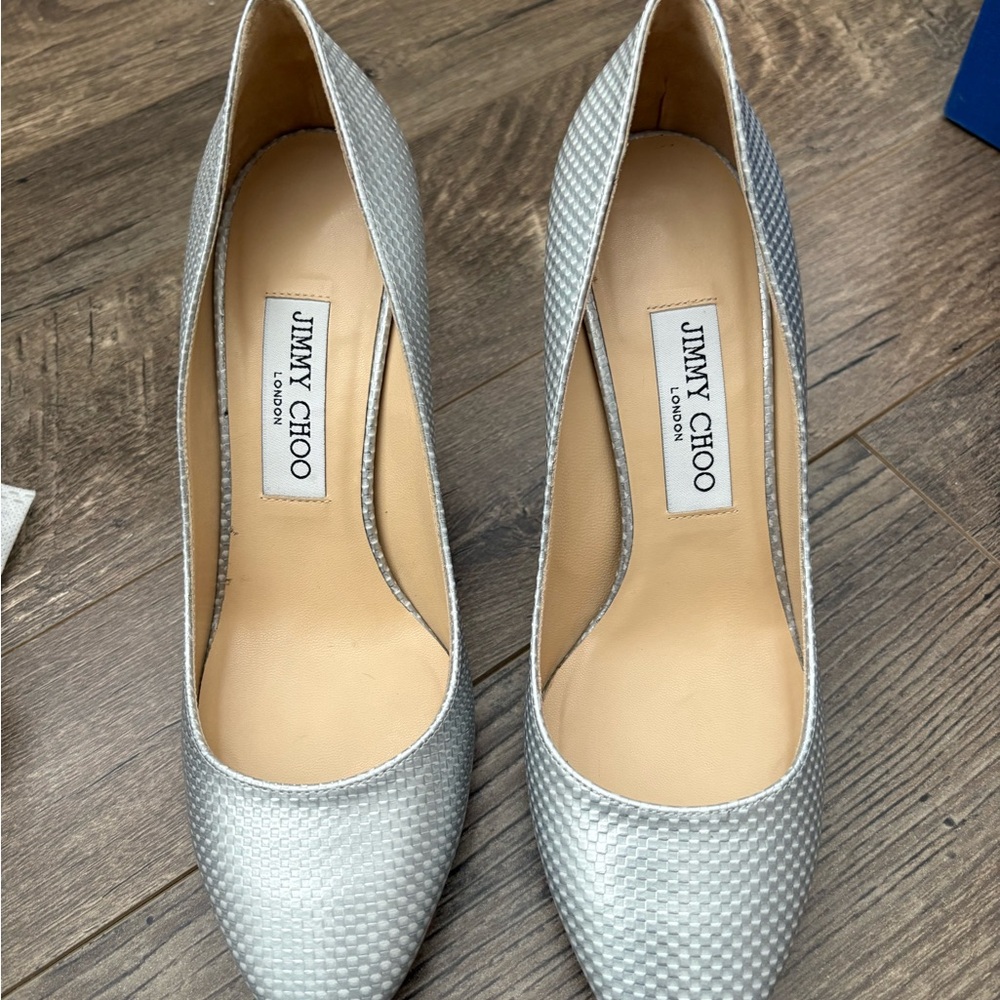 Jimmy Choo Silver Women's Heels ESME 85